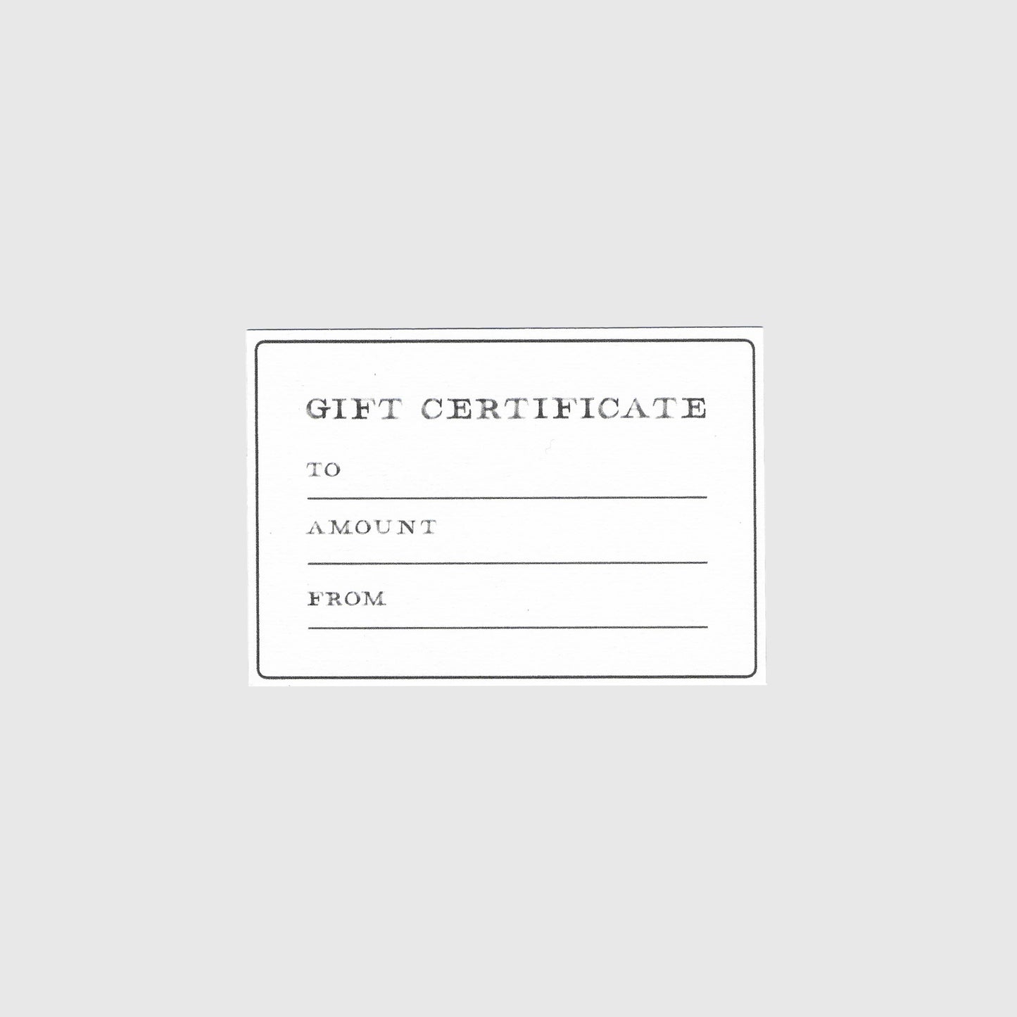 Tattoo Gift Certificate