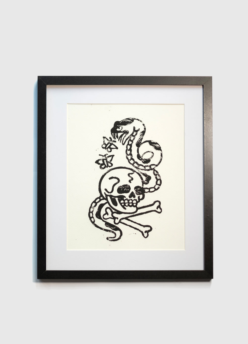 Snake Linocut Print